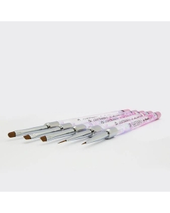 BRUSH001 - GB RAINBOW GEL ART BRUSHES PK5