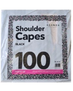 SHOULDER CAPES DISPOSABLE BLACK PK 100- MUTI BUY AVAIL